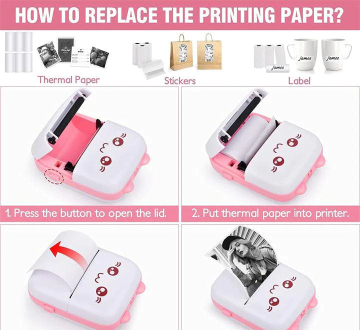 Mini Portable CUTE BLUETOOTH Printer