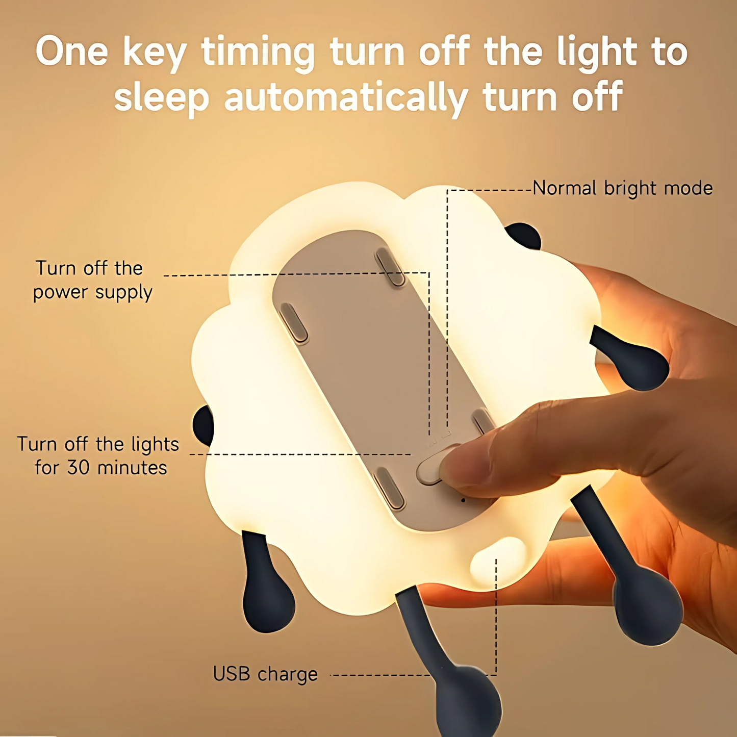 BABY SLEEPING Sheep Silicone Light