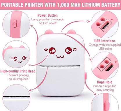 Mini Portable CUTE BLUETOOTH Printer